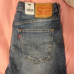 Levi's Light Blue Denim Jeans with Leather Patch